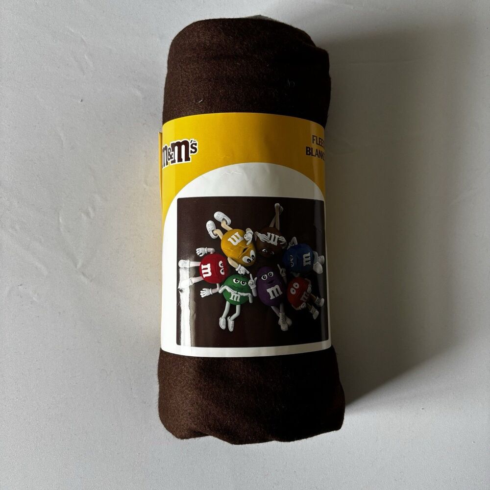 M&M World Unique Throw Blanket Fleece candy chocolate 50x60 - 7 Characters